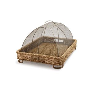 Accesorio para el hogar, tapa de bambú tejida en forma de cúpula, tapa antipolvo, cubierta de cocina reutilizable, tapa decorativa de bambú, estilo de vida sostenible - Product Image 1