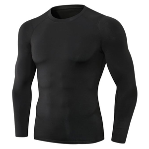 Wholesale <b>Men's</b> Long Sleeve Compression Shirt <b>Base</b> <b>Layer</b> Workout Fitness Running Shirts Top <b>Men's</b> Gym Wears - Product Image 1