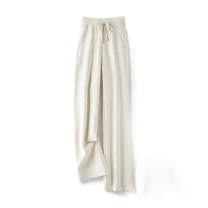 <b>Elastic</b>-Waists Drawstring Wide-Leg Pants Women's Spring Breathable New-Draping Casual Loosed-Style Pants Trousers With <b>Laces</b> - Product Image 1