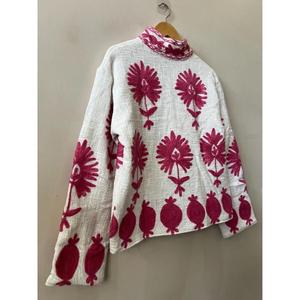 Beautiful TNT Suzani Embroidered Cotton Eco-Friendly Bohemian Festival Wear Statement <b>Jacket</b>-Gift Her - Product Image 3