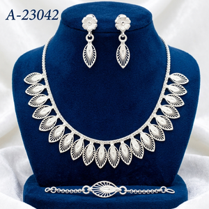 Luxury Gold Plated Zircon <b>Chain</b> Necklace Set Long Tassel Earrings Adjustable Ring Women's Wedding Party Fashion Jewelry Model No - Product Image 5