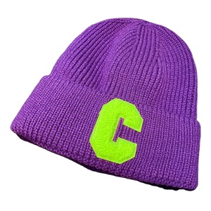 Wholesale Customise High Quality Low MOQ Personalized logo Embroidery Patches Winter Hats Beanie - Product Image 5