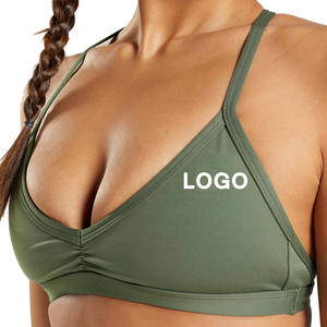 Fully Customized Front Logo Simple Style Women's High Support Sports Bra-Quick Dry Breathable Yoga Gym Wear Wholesale Available - Product Image 2