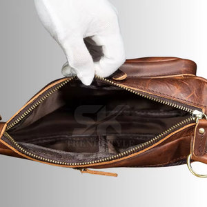 <b>Men</b> Waterproof Crossbody <b>Messenger</b> Leather Single Shade Sling <b>Bag</b> Customized Anti Theft <b>Men</b> Travel Chest Sling <b>Bag</b> - Product Image 3