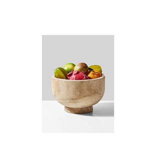 Grand saladier rustique en bois pour la famille, idéal pour mélanger les salades, servir les fruits, et comme centre de table décoratif. - Product Image 3
