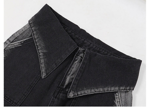 Jean en denim ample bleu clair 100 % coton pour homme, style vintage déchiré, coupe droite, streetwear personnalisé, coupe ample, pantalon OEM - Product Image 4