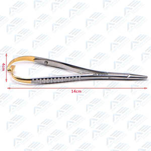 Portaagujas Dentales con Bordes Serrados, Equipos Dentales CE, Fórceps Quirúrgicos de Ortodoncia, Abrazadera Manual de Acero - Product Image 2