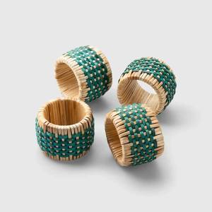 Nouveauté : Anneau de serviette en rotin, parfait pour les tables de style campagnard, avec une texture rustique et un design tissé à la main. - Product Image 6