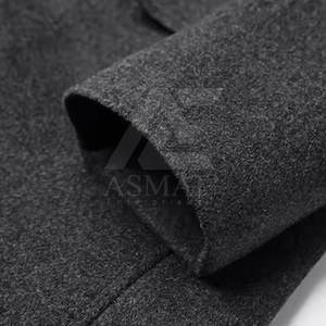 Abrigo Largo de Lana para Hombre, Color Sólido, Estilo Gabardina, Cálido y Elegante para Invierno - Product Image 4