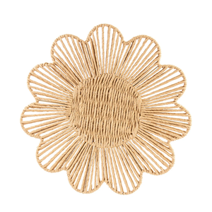 Napperons de table en corde de papier tressée style rustique, taille personnalisée, pour décoration de table à manger, fête de mariage - Product Image 1