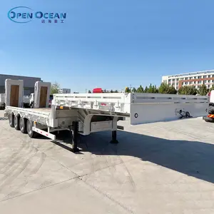 4 Axles Utility Loading Semitrailer Container Trailer Container Dump Skeleton Truck Low Boy Dolly Lowbed Truck Trailer