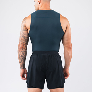 Camiseta sin mangas unisex de poliéster anti-UV de secado rápido, personalizada, a color, para hombre, para fitness, gimnasio, informal, de verano, servicio OEM. - Product Image 1