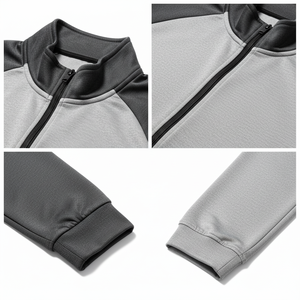 Survêtement de football unisexe deux pièces 100 % polyester, décontracté, uni, sportif, poids moyen, imprimé par transfert thermique, respirant pour l'entraînement - Product Image 4