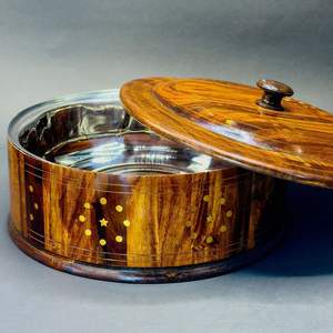 Olla de madera resistente para chapati, ideal para el hogar, dormitorio, habitación de invitados, sala de estar, mesa de comedor, cocina, restaurante, bar, para cocinar alimentos. - Product Image 5