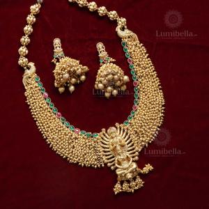 Shiva Sakthi Long Bridal Necklace Set-Fashion Jewelry - Product Image 5