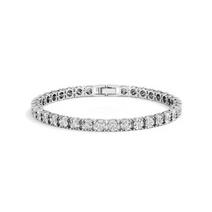 <b>Silver</b> Lab Diamond Tennis Bracelet 1.00ct F VS Quality Sterling <b>Silver</b> Unisex Luxury Bracelet Gift <b>for</b> Women <b>Men</b> - Product Image 1