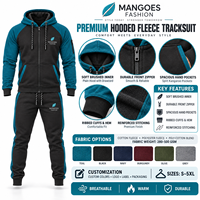 Ensemble de survêtement unisexe pour sports d'hiver, style streetwear, avec sweat à capuche respirant en polaire à manches longues et pantalon de jogging coupe régulière