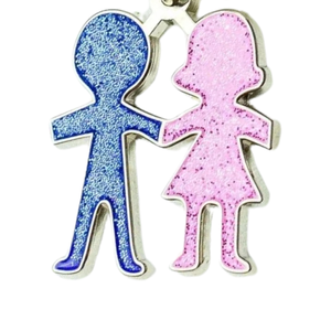 Pulsera de Alambre Plateado con Dijes de Niño y Niña, Ajustable, Accesorio de Joyería de Moda para Mujer, Regalo para Uso Diario - Product Image 2