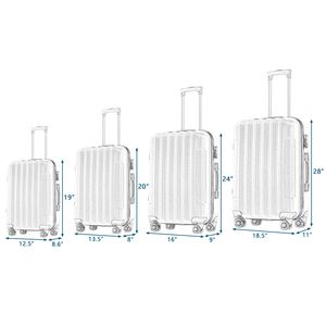 Valigia Trolley Classica con Manico a Ruota Universale e Design Verticale, 16/20/24 Pollici, in ABS e Lega di Alluminio, per Carrelli a Mano - Product Image 4
