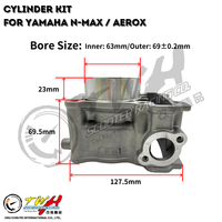 TWH AEROX 155 N-MAX Kit cylindre big bore moto pour YAMAHA