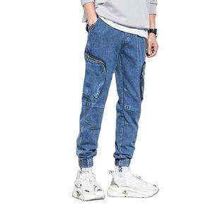 Nouveau Pantalon Cargo Jogger Homme Taille Haute Coupe Droite en Jean 100% Coton Brodé Vente en Gros Fabricant OEM ODM 2026 - Product Image 4