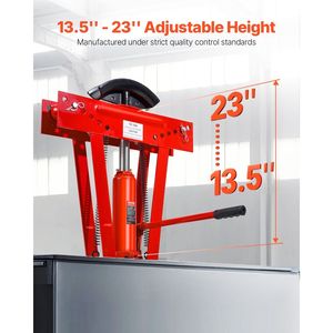 Piegatubi Idraulica Manuale da 12 Tonnellate per Tubi in Rame con 6 Matrici (da 1/2 a 2 Pollici) Regolabile a 90-180 Gradi - Product Image 5