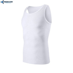 Men's Black Sleeveless Tank Top O-Neck Solid Color Knitted Quick Dry Casual Style - Product Image 5