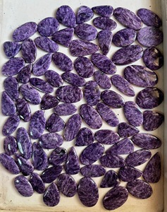 Cabujón de Cuarzo Charoita Natural de Alta Calidad, Gema con Remolinos Púrpuras, Cabujón Ovalado, Piedra Suelta para Joyería, Precio al por Mayor - Product Image 2