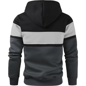 Sweat-shirt à capuche pour homme, coupe classique, décontracté, en polyester et coton, tissu French Terry, pour l'automne - Product Image 2
