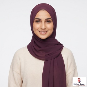 Luxury Chiffon Hijab Scarf Soft <b>Silk</b> Feel <b>Head</b> <b>Wrap</b> Shawl Custom Branding OEM ODM Private Label Supplier - Product Image 4