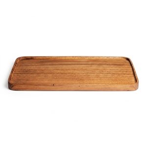 Plato Rectangular de Madera de Teca Sólida de Grado Alimenticio, Plato Largo para Sushi, Vajilla de Madera Hecha a Mano, Artesanía Balinesa, Elegante Plato para Servir - Product Image 1