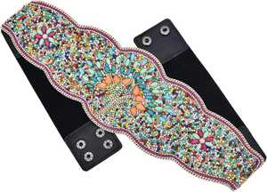 Ceinture brodée de qualité supérieure à prix abordable pour femme, élégante, pour Saree, Lehenga, Kurti et occasions festives, avec broderie artisanale - Product Image 6