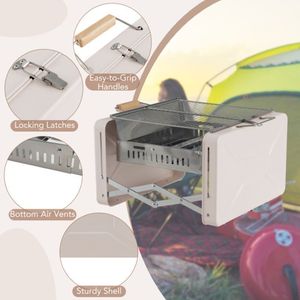 Barbecue portable pliable au charbon de bois pour le camping - Product Image 6