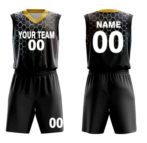Ensemble de maillot de basket sans manches blanc et bleu à col en V, en maille respirante, unisexe, pour adultes, toutes saisons, impression sublimée - Product Image 5