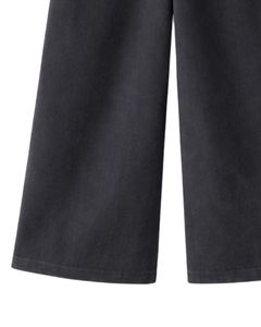 Pantalon cargo large en molleton noir anthracite personnalisé pour femme, taille élastique, poches zippées, style streetwear décontracté, idéal pour l'hiver - Product Image 6