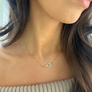 จี้รูปไม้เทนนิสขายส่ง ทองคำแท้ 14K 18K ประดับเพชรทรงเหลี่ยมเจียระไนแบบฝังเพชรแล็บโกรว์ สร้อยคอแบบล็อบสเตอร์คลอป พร้อมใบรับรอง - Product Image 6