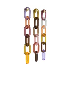 Whole Supplier Acrylic Resin Chain Link Wall Art Gradient Hanging Sculpture <b>Large</b> Plastic Interlocking Chains Bathroom Decor - Product Image 2