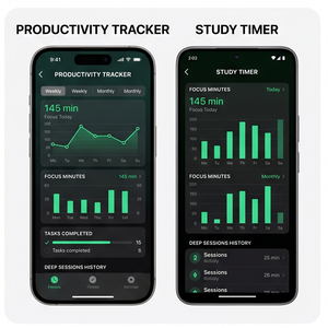แอป RoyalCraft Focus Timer – ตัวตั้งเวลาแบบ Pomodoro, สำหรับการทำงานแบบ Deep Work และตัวติดตามผลผลิต IOS/Android/Linux/Mac - Product Image 2