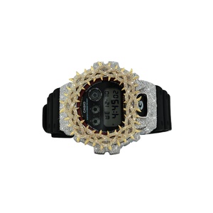 Reloj de Lujo con Incrustaciones de Diamantes de Moissanita, Esfera Redonda Analógica, Caja de Metal, Correa de Goma - Product Image 2