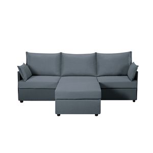 Divano Componibile 93.7 con Pouf, Elegante Arredamento per Soggiorno - Product Image 4