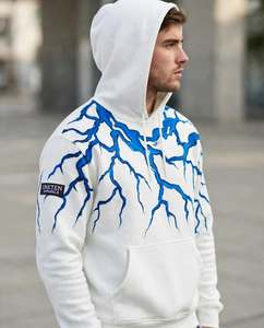 เสื้อคลุมโอเวอร์ไซส์สำหรับผู้หญิง ยี่ห้อ ONE TEN Apparels ผ้าคอตตอนผสม ระบายอากาศได้ดี เหมาะสำหรับฤดูใบไม้ร่วง/ฤดูหนาว มีฮู้ด แต่งระบาย พิมพ์ลายตัวอักษรพองด้านหน้า - Product Image 3