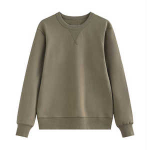 เสื้อสเวตเชิ้ตผู้หญิงขายส่ง แบบใหม่ สั่งทำได้ ลำลอง แขนยาว คอกลม พิมพ์ลายที่ไหล่ได้ ผ้าฝ้าย 100% ซักแล้ว ไซส์ใหญ่ - Product Image 2