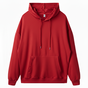 Sudadera con Capucha Roja Premium - Felpa de Algodón Grueso - Sudadera Oversize Personalizable para Hombre y Mujer - Product Image 4