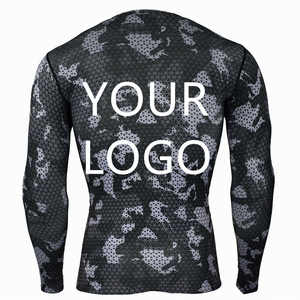 Men 4-Piece MMA BJJ <b>Compression</b> Set Quick Dry Fight Shorts Tight Pants Long Sleeve Rash Guard Front Boxing Muay Thai - Product Image 1