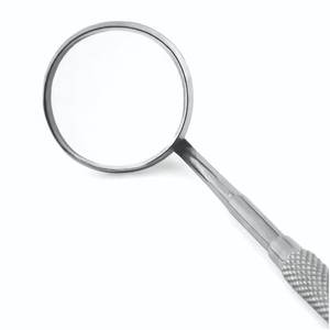 Loupe dentaire chirurgicale professionnelle Morje en argent avec poignée moletée manuelle, instrument chirurgical certifié CE Classe II - Product Image 1