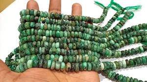 Perles d'émeraude naturelles non traitées, rondes, simples, de 6 à 10 mm, vendues par brin de 8 pouces - Product Image 2