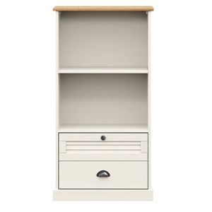 VIGO legno massello pineta libreria 23.6 "x 13.8" x 45.1 "bianco - Product Image 4