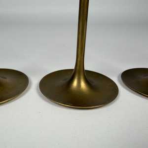 Luxury <b>Brass</b> <b>Candlestick</b> <b>Holder</b> Set Of 5 Tiered Tall <b>Brass</b> Candle <b>Holders</b> Collection With Multiple Heights For Luxury Home By UO - Product Image 4