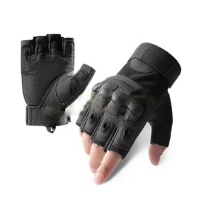 Gants de course de moto en cuir à demi-doigts pour la sécurité de l'équitation et du sport - Product Image 2