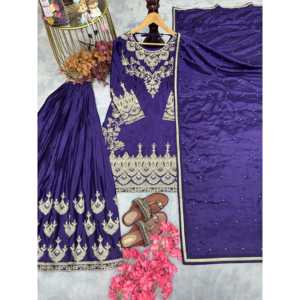 Ensemble de costume de soirée pour femmes de marque, haut plazzo élégant et dupatta pour les occasions spéciales - Product Image 2